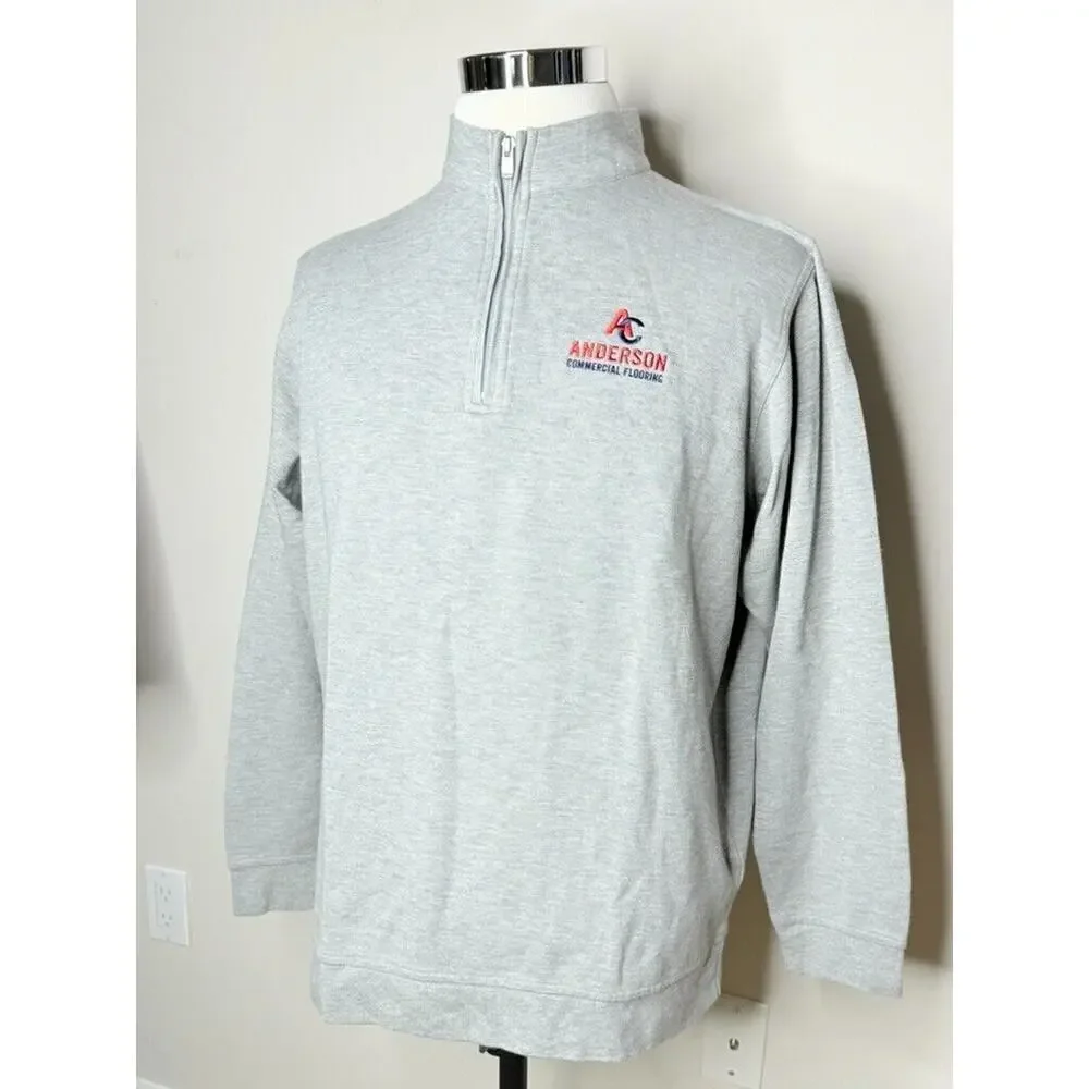 Peter Millar Pullover Mens XL Gray Perth Performance 1/4 Zip Crown Sport Golf